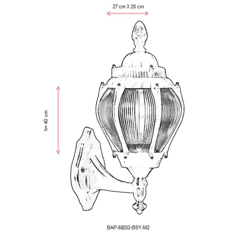 Casa si Gradina - Corpuri si surse de iluminat - Iluminat exterior - Lanterne - Lampa de perete exterior, Opviq, abs, negru, 40x27x20 cm, ip65 - Infinity.ro
