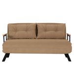 Casa si Gradina - Mobilier - Canapele si coltare - Canapele - Canapea extensibila, Atelier Del Sofa, metal, poliester, maro deschis, 175x133 cm - Infinity.ro