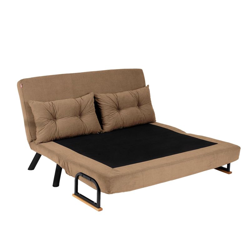 Casa si Gradina - Mobilier - Canapele si coltare - Canapele - Canapea extensibila, Atelier Del Sofa, metal, poliester, maro deschis, 175x133 cm - Infinity.ro