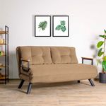 Casa si Gradina - Mobilier - Canapele si coltare - Canapele - Canapea extensibila, Atelier Del Sofa, metal, poliester, maro deschis, 175x133 cm - Infinity.ro