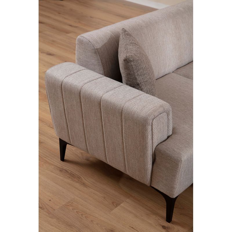 Casa si Gradina - Mobilier - Canapele si coltare - Canapele - Canapea extensibila 3 locuri, Atelier Del Sofa, lemn de fag, bej, 230x95x77 cm - Infinity.ro