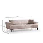 Casa si Gradina - Mobilier - Canapele si coltare - Canapele - Canapea extensibila 3 locuri, Atelier Del Sofa, lemn de fag, bej, 230x95x77 cm - Infinity.ro