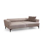 Casa si Gradina - Mobilier - Canapele si coltare - Canapele - Canapea extensibila 3 locuri, Atelier Del Sofa, lemn de fag, bej, 230x95x77 cm - Infinity.ro