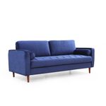 Casa si Gradina - Mobilier - Canapele si coltare - Canapele - Canapea 3 locuri, Atelier Del Sofa, lemn fag, albastru marin, 215x90x70 cm - Infinity.ro
