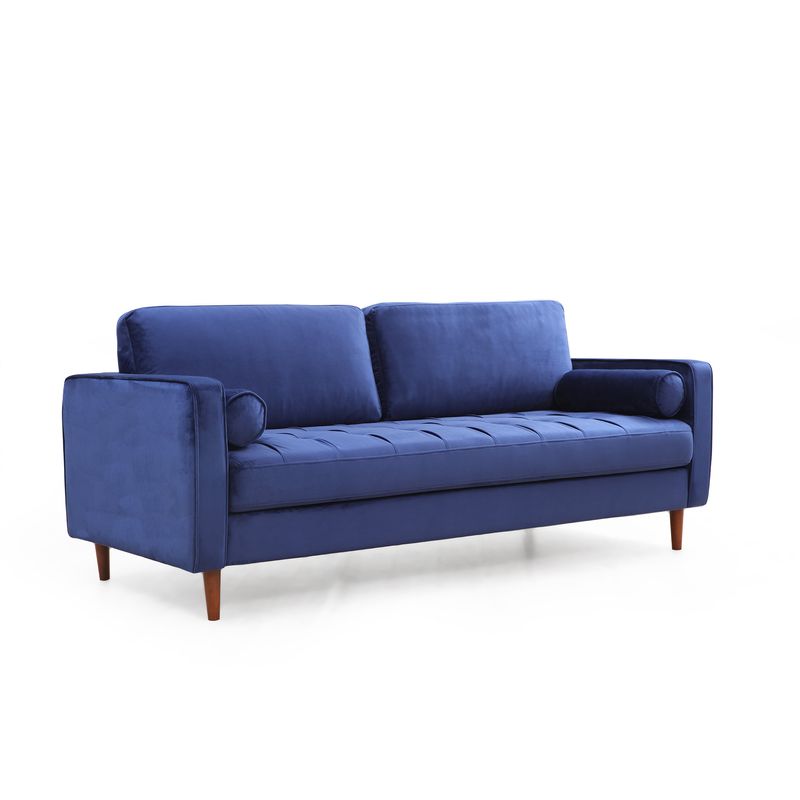 Casa si Gradina - Mobilier - Canapele si coltare - Canapele - Canapea 3 locuri, Atelier Del Sofa, lemn fag, albastru marin, 215x90x70 cm - Infinity.ro