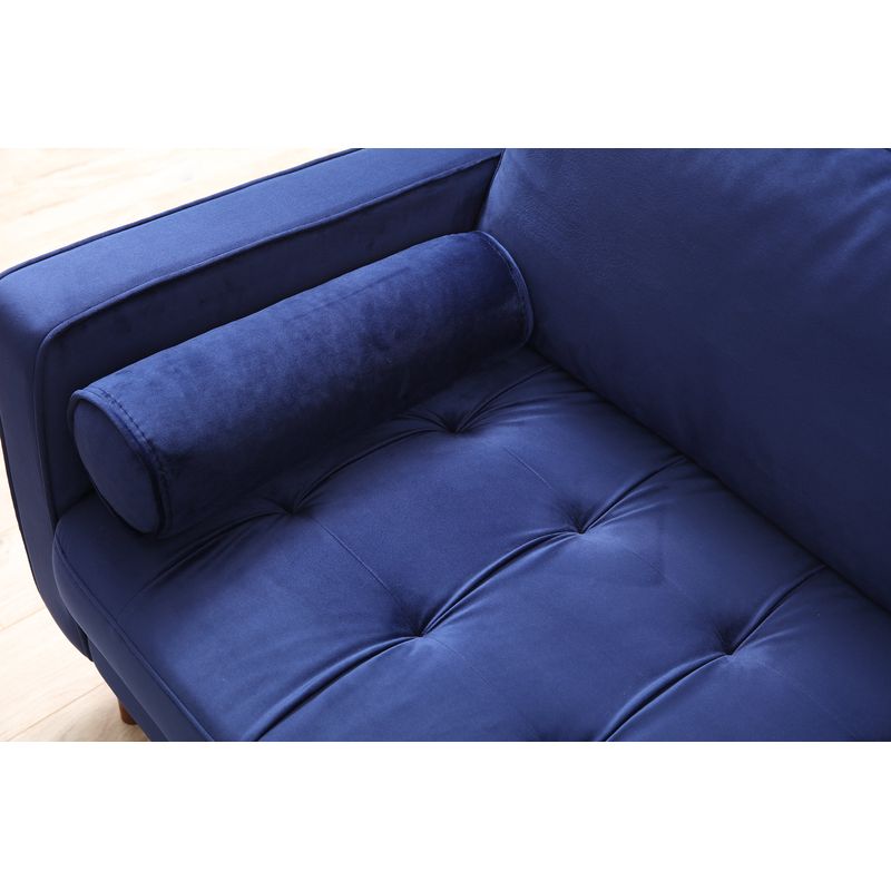 Casa si Gradina - Mobilier - Canapele si coltare - Canapele - Canapea 3 locuri, Atelier Del Sofa, lemn fag, albastru marin, 215x90x70 cm - Infinity.ro