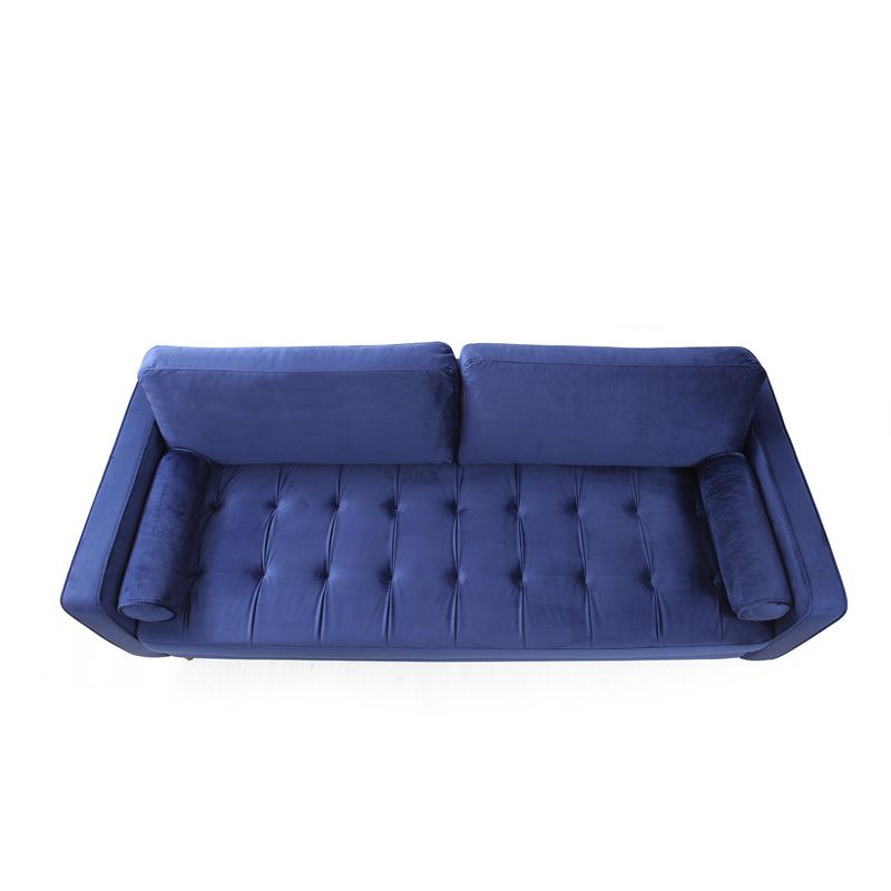 Casa si Gradina - Mobilier - Canapele si coltare - Canapele - Canapea 3 locuri, Atelier Del Sofa, lemn fag, albastru marin, 215x90x70 cm - Infinity.ro