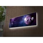 Casa si Gradina - Electrice - Tablouri electrice si accesorii - Tablou canvas cu led, Wallxpert, piele intoarsa, multicolor, 30x90 cm, 254LED4303 - Infinity.ro