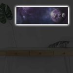 Casa si Gradina - Electrice - Tablouri electrice si accesorii - Tablou canvas cu led, Wallxpert, piele intoarsa, multicolor, 30x90 cm, 254LED4303 - Infinity.ro