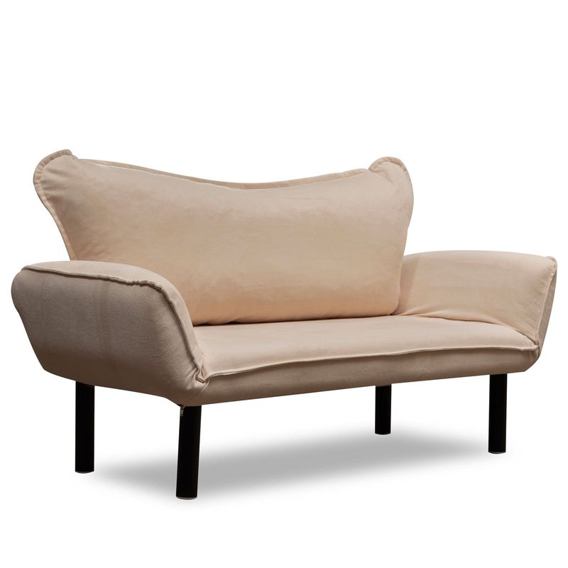 Casa si Gradina - Mobilier - Canapele si coltare - Canapele - Canapea extensibila, Hanah Home, metal, crem, 150x75x70 cm - Infinity.ro