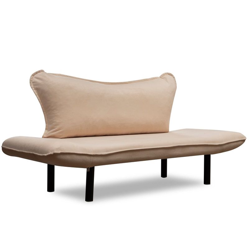 Casa si Gradina - Mobilier - Canapele si coltare - Canapele - Canapea extensibila, Hanah Home, metal, crem, 150x75x70 cm - Infinity.ro