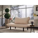 Casa si Gradina - Mobilier - Canapele si coltare - Canapele - Canapea extensibila, Hanah Home, metal, crem, 150x75x70 cm - Infinity.ro