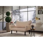 Casa si Gradina - Mobilier - Canapele si coltare - Canapele - Canapea extensibila, Hanah Home, metal, crem, 150x75x70 cm - Infinity.ro