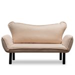 Casa si Gradina - Mobilier - Canapele si coltare - Canapele - Canapea extensibila, Hanah Home, metal, crem, 150x75x70 cm - Infinity.ro