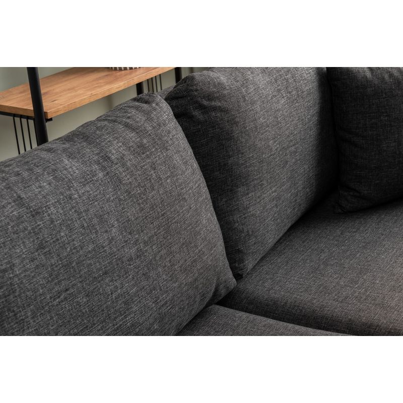 Casa si Gradina - Mobilier - Canapele si coltare - Coltare - Coltar, Atelier Del Sofa, metal si stofa tip in, gri inchis, 245x180 cm - Infinity.ro