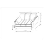 Casa si Gradina - Mobilier - Canapele si coltare - Canapele - Canapea extensibila 2 locuri, Atelier Del Sofa, cadru metal/lemn, gri deschis, 153x86x77 cm - Infinity.ro
