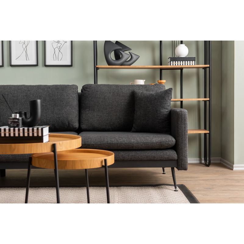Casa si Gradina - Mobilier - Canapele si coltare - Coltare - Coltar, Atelier Del Sofa, metal si stofa tip in, gri inchis, 245x180 cm - Infinity.ro