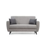 Casa si Gradina - Mobilier - Canapele si coltare - Canapele - Canapea extensibila 2 locuri, Atelier Del Sofa, cadru metal/lemn, gri deschis, 153x86x77 cm - Infinity.ro