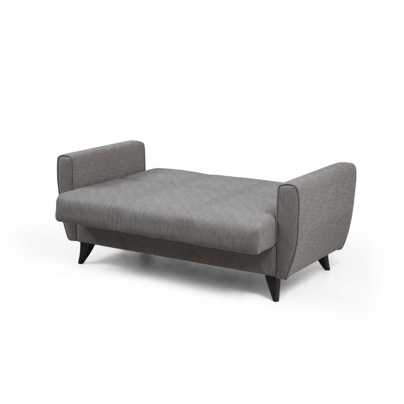 Casa si Gradina - Mobilier - Canapele si coltare - Canapele - Canapea extensibila 2 locuri, Atelier Del Sofa, cadru metal/lemn, gri deschis, 153x86x77 cm - Infinity.ro