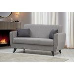 Casa si Gradina - Mobilier - Canapele si coltare - Canapele - Canapea extensibila 2 locuri, Atelier Del Sofa, cadru metal/lemn, gri deschis, 153x86x77 cm - Infinity.ro