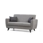 Casa si Gradina - Mobilier - Canapele si coltare - Canapele - Canapea extensibila 2 locuri, Atelier Del Sofa, cadru metal/lemn, gri deschis, 153x86x77 cm - Infinity.ro