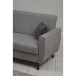 Casa si Gradina - Mobilier - Canapele si coltare - Canapele - Canapea extensibila 2 locuri, Atelier Del Sofa, cadru metal/lemn, gri deschis, 153x86x77 cm - Infinity.ro