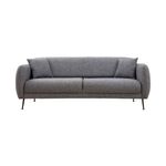 Casa si Gradina - Mobilier - Canapele si coltare - Canapele - Canapea extensibila, Hanah Home, lemn fag si PAL, gri, 214x98x85 cm - Infinity.ro