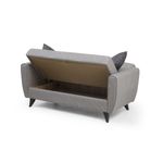Casa si Gradina - Mobilier - Canapele si coltare - Canapele - Canapea extensibila 2 locuri, Atelier Del Sofa, cadru metal/lemn, gri deschis, 153x86x77 cm - Infinity.ro