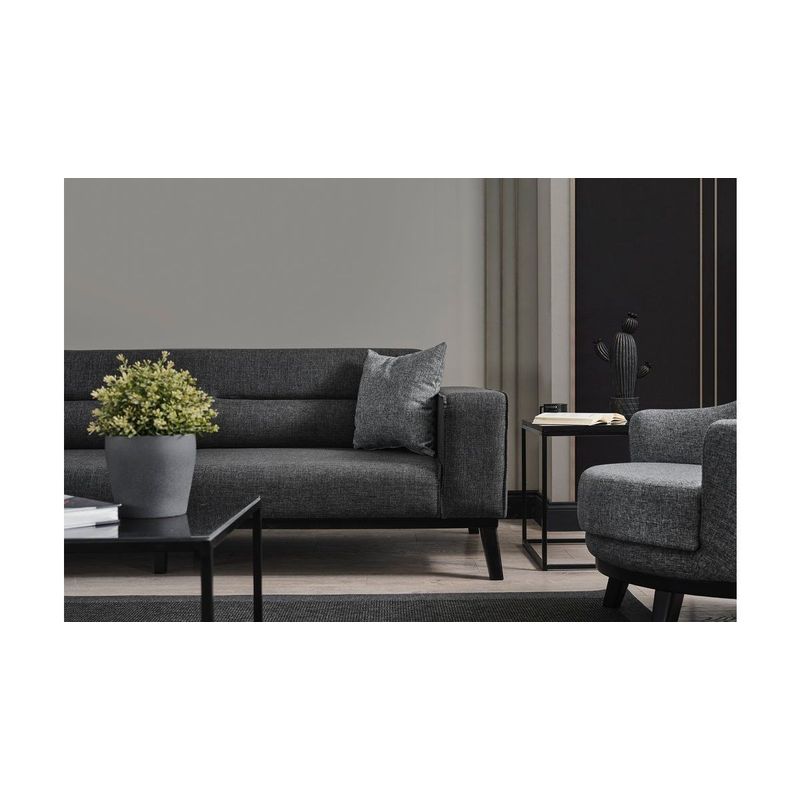 Casa si Gradina - Mobilier - Canapele si coltare - Canapele - Canapea extensibila, Atelier Del Sofa, lemn fag, antracit, 222x92x74 cm - Infinity.ro