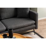 Casa si Gradina - Mobilier - Canapele si coltare - Coltare - Coltar, Atelier Del Sofa, metal si stofa tip in, gri inchis, 245x180 cm - Infinity.ro