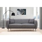Casa si Gradina - Mobilier - Canapele si coltare - Canapele - Canapea extensibila, Hanah Home, lemn fag si PAL, gri, 214x98x85 cm - Infinity.ro