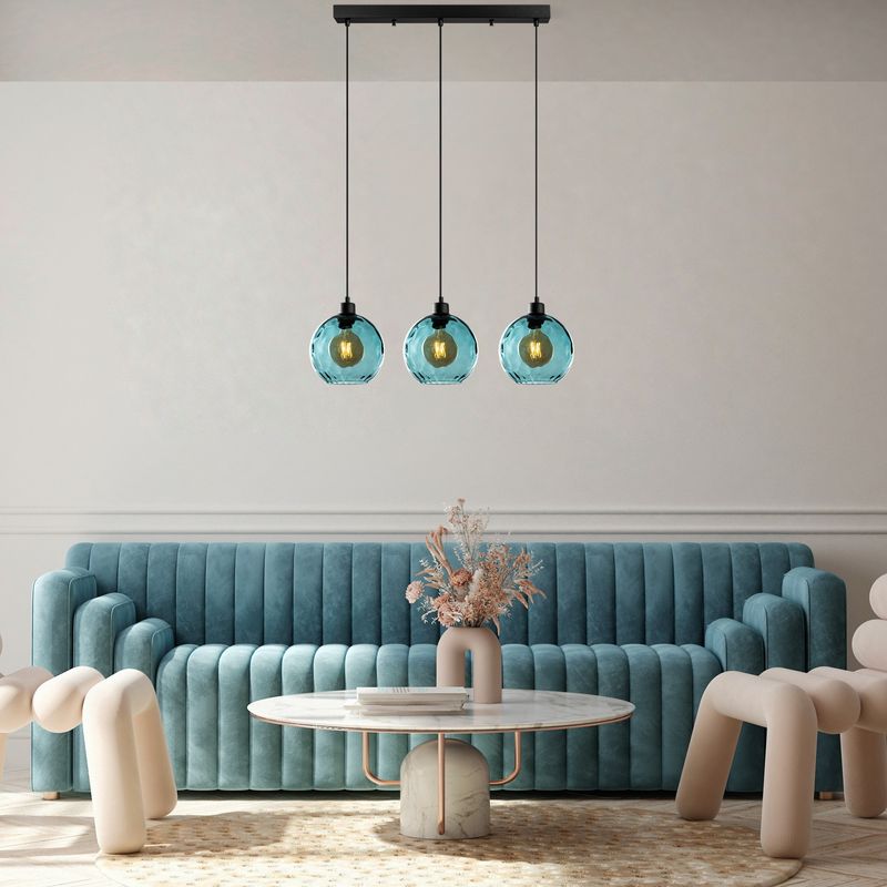 Casa si Gradina - Corpuri si surse de iluminat - Lustre si pendule - Candelabru, Opviq, metal, albastru, 70x20x120 cm - Infinity.ro