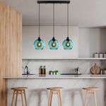 Casa si Gradina - Corpuri si surse de iluminat - Lustre si pendule - Candelabru, Opviq, metal, albastru, 70x20x120 cm - Infinity.ro