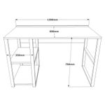 Casa si Gradina - Mobilier - Mese si birouri - Birouri - Birou de studiu, Hanah Home, pal melaminat, pin atlantic, 120x60x75 cm - Infinity.ro