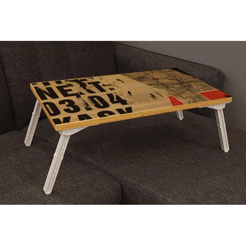 Casa si Gradina - Mobilier - Mese si birouri - Birouri - Birou pentru laptop, Hanah Home, pal melaminat, pin atlantic si negru, 60x35x24.5 cm - Infinity.ro