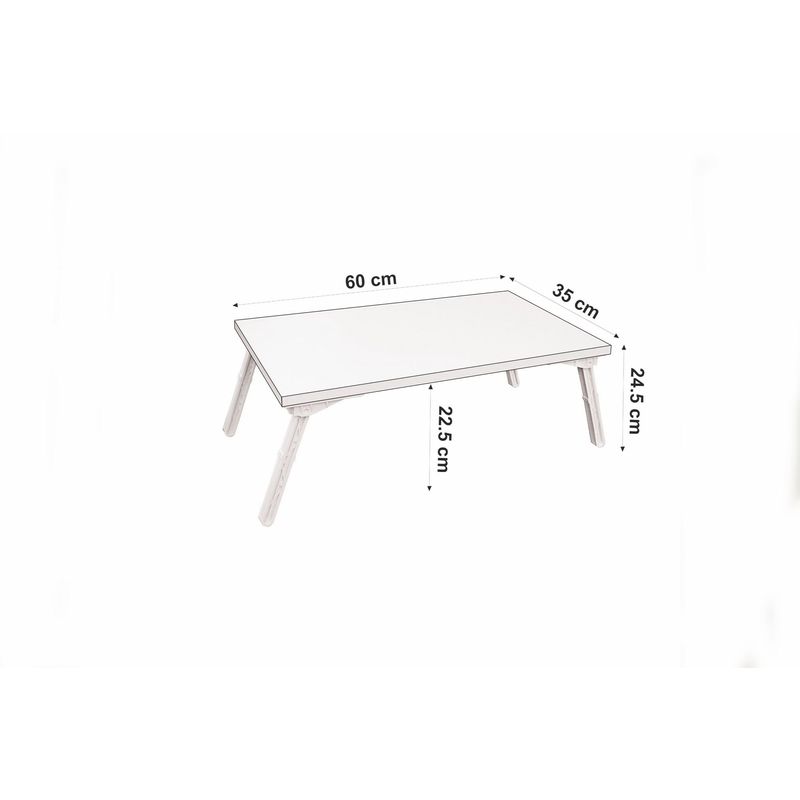 Casa si Gradina - Mobilier - Mese si birouri - Birouri - Birou pentru laptop, Hanah Home, pal melaminat, pin atlantic si negru, 60x35x24.5 cm - Infinity.ro