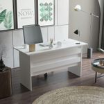 Casa si Gradina - Mobilier - Mese si birouri - Birouri - Birou de studiu, Hanah Home, pal melaminat, alb, 140x60x73.8 cm - Infinity.ro
