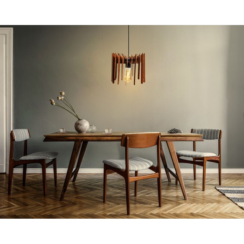 Casa si Gradina - Corpuri si surse de iluminat - Lustre si pendule - Candelabru, Opviq, mdf, nuc, design zigzag, 55 cm - Infinity.ro