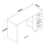 Casa si Gradina - Mobilier - Mese si birouri - Birouri - Birou, Hanah Home, pal melaminat, nuc si antracit, 120x45x73.8 cm - Infinity.ro