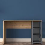 Casa si Gradina - Mobilier - Mese si birouri - Birouri - Birou, Hanah Home, pal melaminat, nuc si antracit, 120x45x73.8 cm - Infinity.ro