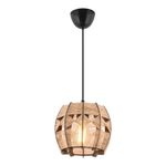 Casa si Gradina - Corpuri si surse de iluminat - Lustre si pendule - Candelabru, Opviq, lemn, iuta, camel, 20x20x60 cm - Infinity.ro