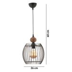 Casa si Gradina - Corpuri si surse de iluminat - Lustre si pendule - Candelabru, Opviq, metal, negru natural, 26x26x60 cm - Infinity.ro