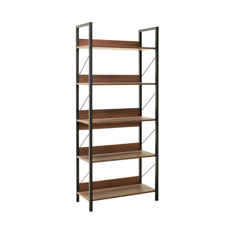 Casa si Gradina - Mobilier - Biblioteci si rafturi - Biblioteci - Biblioteca, Hanah Home, pal melaminat, nuc, 73x35x172 cm - Infinity.ro
