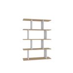 Casa si Gradina - Mobilier - Biblioteci si rafturi - Biblioteci - Biblioteca, Hanah Home, pal melaminat, stejar si alb, 90x25x127.4 cm - Infinity.ro