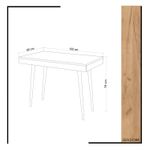 Casa si Gradina - Mobilier - Mese si birouri - Birouri - Birou de studiu, Hanah Home, pal melaminat, stejar si alb, 100x60x74 cm - Infinity.ro