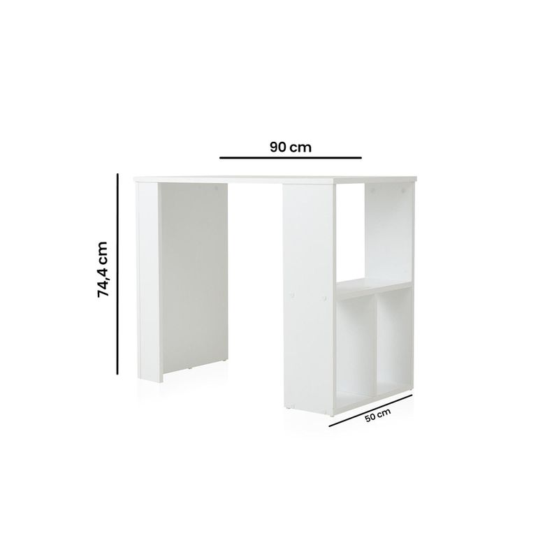 Casa si Gradina - Mobilier - Mese si birouri - Birouri - Birou, Hanah Home, pal melaminat, alb, 90x50x74.4 cm - Infinity.ro