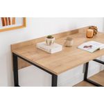 Casa si Gradina - Mobilier - Mese si birouri - Birouri - Birou de studiu, Hanah Home, pal melaminat, safir negru, 120x60x75 cm - Infinity.ro
