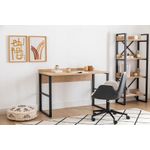 Casa si Gradina - Mobilier - Mese si birouri - Birouri - Birou de studiu, Hanah Home, pal melaminat, safir negru, 120x60x75 cm - Infinity.ro
