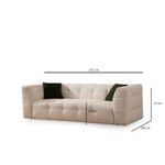 Casa si Gradina - Mobilier - Canapele si coltare - Canapele - Canapea 3 locuri, Hanah Home, lemn fag si pal, bej, 235x100x72 cm - Infinity.ro