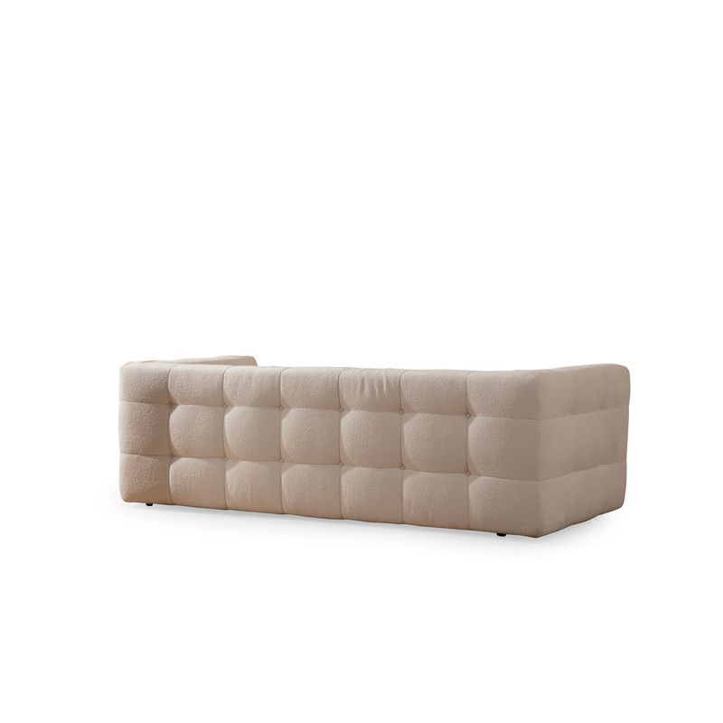 Casa si Gradina - Mobilier - Canapele si coltare - Canapele - Canapea 3 locuri, Hanah Home, lemn fag si pal, bej, 235x100x72 cm - Infinity.ro